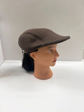 Flat Cap / Mens Classic Newsboy Winter Fall Hat - Chocolate Brown L/XL - NWT